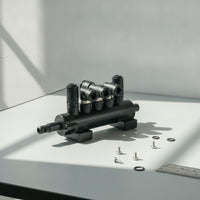 Tire Changer Valve Multi-Port Pneumatic Valve with Mounting Feet Metal Compact for Technicians, Workshop, Repair Bay