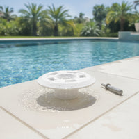 Glue-in Straight-Through Pool Fitting ABS Plastic Pool Inlet Fitting PVC Pipe Low-Profile