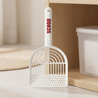 Litter Scooper and Dustpan for Cat Litter, Large Capacity PP Material Sand Sifter, Sieve Cleaning Tool with Rectangular Slots for Tray Box Use