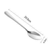 Stainless Steel Soup Spoon and Heavy-Duty Thickened Steel Spoon Rust-Resistant Tableware for Children, Cafeteria, Home Dining, Restaurant