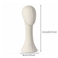 Stable Mannequin Head with Fabric Cover Neutral Fabric Mannequin Head Lightweight Long-Lasting for Boutiques, Milliners