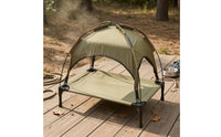 Arched Dog Cot with Canopy Oxford Cloth Elevated Pet Cot Fiber Tube Canopy Pet Bed Indoor-Outdoor for Dogs