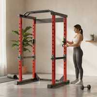 Strength Rack with Pull-up Bar Freestanding Strength Rack Heavy-Duty Squat Stand with Pull-up Bar for Weightlifters, Athletes, Home Gym