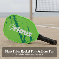 Long-Lasting Pickleball Paddle Ergonomic Grip Fiberglass Pickleball Paddle High Elasticity for Adults, All-Gender, Beach, Recreational Play