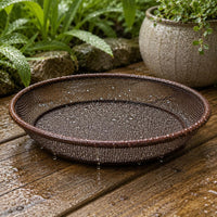 Wire Mesh Bird Feeder Tray Fine Grid Round Bird Feeder Tray Flat Base