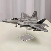1:72 Scale F-22 Predator Model Display-Ready Fighter Jet Model with Stand Finished Pre-Colored for Collectors