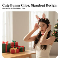 2 Pieces Christmas Hare Hair Fastener S Festive Hare Ear Hair Fastener S Soft Hare Ear Hairpins Cute Design Soft Sphere