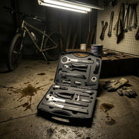 Cycling Repair Tool Box Foam Compartments Bike Tool Kit Bike Repair Tools Easy to Use Sports Equipment Long-Lasting Steel
