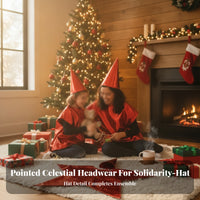 Gleaming Christmas Star Costume Shiny Star Costume Loose Fit Performance Outfit Festive for Adults, Dress-up, Parent-Child Activity