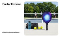 9-Ply Wood Pickleball Paddle Comfortable Grip Pickleball Paddle Racket Sports Gear Striking-Catching Design for Seniors, Schools