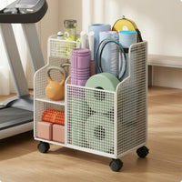 Compartment Storage Rack Tall Upright Freestanding Storage Rack Floor Standing for Home Gym