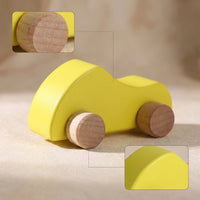 Smooth Wooden Toy Car with Wheels Compact Wooden Toy Car Lightweight Toys Easy-to-Grasp for Fine Motor Practice