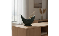 Abstract Sculpture with Marble Base Modern Abstract Sculpture Artistic Tabletop Decor for Office, Entryway