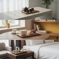 Wood Serving Tray Wooden Dessert Tray Rectangular for Hosts, Cafes