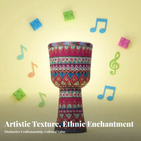 Tuningready-to-Play African Djembe Goatskin Drumhead Percussion Instrument Lightweight Hand Drum Portable for Children, Beginners, Music Students, Early Education, Live Performances, Home, Outdoor Gatherings