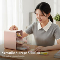 Transparent Drawers Stackable Multi-Drawer single unit adaptable Multi-Drawer Parts Chest Minimalist Design Desk Organizer long-finaling for Students, Office Workers, educators, Study Room, Classroom, Workshop, Vanity