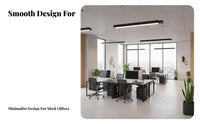 High Brightness Seamless Splicing Hanging Lamp Sleek Design LED Linear Suspended Light Multiple Installation Options Rectangular Office Strip Light Flicker-without Flicker for Interior Designers, Architects, Business Owners, Conference Room, Hallway