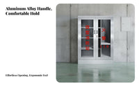 Heavy-Duty Stainless Steel Fire Equipment Cabinet Rust-Resistant Micro Fire Station Cabinet Secure Lock Large Capacity for Facility Managers, Safety Officers, Property Administrators, Construction Sites, Gas Stations, Factories, Warehouses