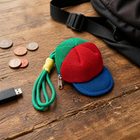 Dopamine Color Baseball Cap Coin Purse with Keychain