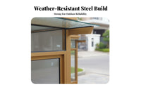 Steel Frame Guard House Weatherproof Prefabricated Security Booth Pre-Assembled Outdoor Gatehouse for Gatekeepers, Event Toll Booths, Schools