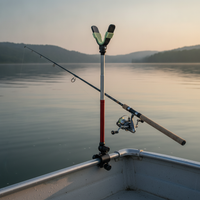 Universal Reinforced Quick-Release Fishing Rod Holder with Luminous Antenna