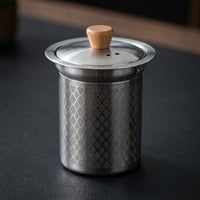 Camping Tea Set, heat-resistant teapot set made of 304, portable with double-wall anti-scald cups, for festivals & hikers