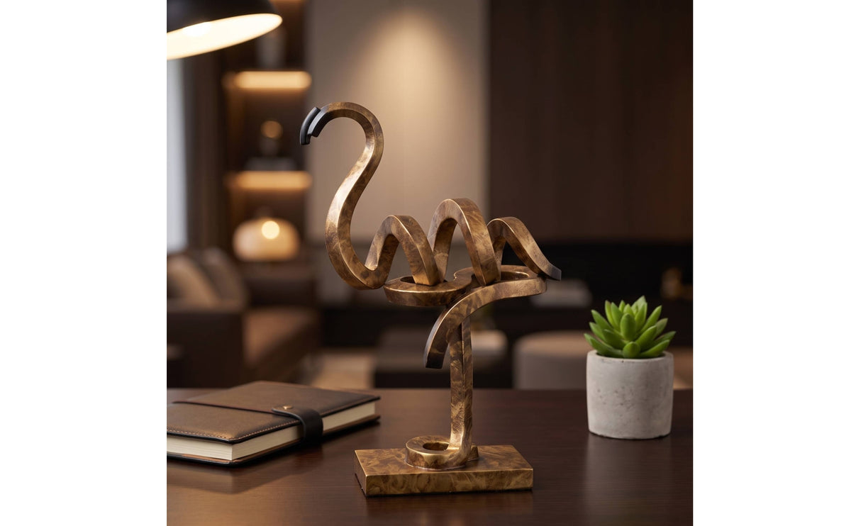 Flamingo Sculpture Premium Flamingo Statue Resin Bird Figurine for Office
