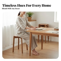 Space-Saving Stackable Round Stool Minimalist Design Backless Seat Long-Lasting Construction Household Furniture Stable for Families, Homeowners, Students, Dining Room, Kitchen, Small Apartments, Party