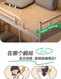 学生宿舍床上折叠靠背椅子飘窗懒人沙发榻榻米座椅单人小沙发日式 透气艾瑞麻布【米驼色】双层海绵 45x90cm