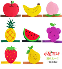马年儿童节元旦卡通动物帽儿童成人幼儿园亲子表演出水果道具头饰