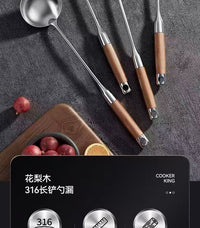 不锈钢锅铲漏勺汤勺煎铲饭勺炒菜锅厨房家用品厨具套装跨境厂批发