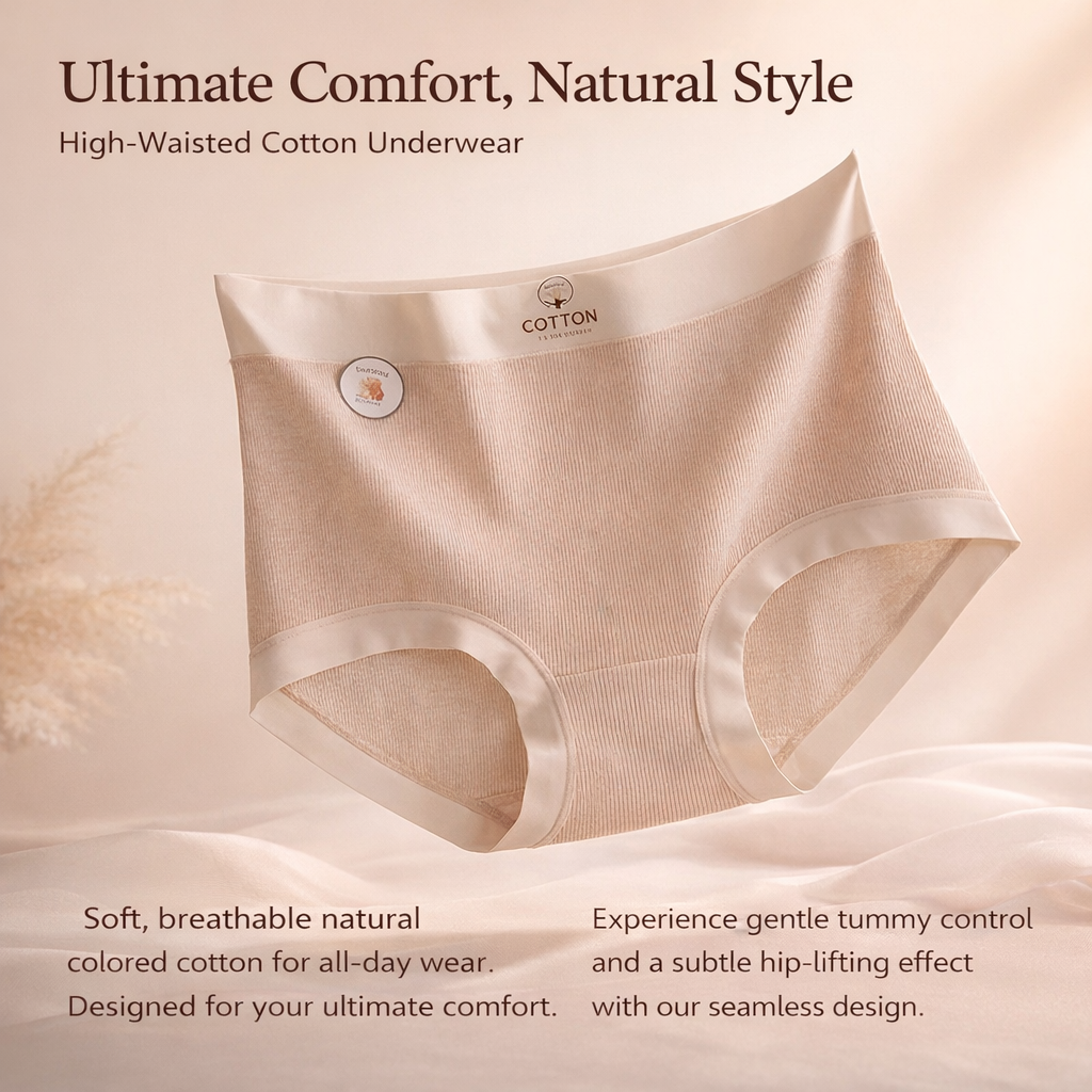 Women's High Waisted Knickers for Postpartum and C Section, Underwear Packs with Breathable Material and Crotch Lining for Sensitive Skin
