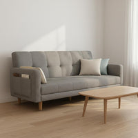 Foldable Sleeper Sofa Space Saving Modern Futon Bed Adjustable Backrest Double-Use Loveseat Bed for Bedroom, Living Room