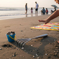 Clam Digging Rake Multi-Functional Beach Foraging Hand Tool Heavy Duty Stainless Steel Seafood Claw for Beachcombers, Outdoor