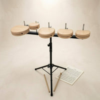 Five Tone Instrument Extendable Wooden Percussion Set Smooth Edges Standing Percussion Instrument