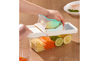 Stainless Steel Mandoline Cutter with Container Vegetable Grater Box Safety Potato Shredder Tool Rust-Proof