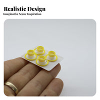Realistic Design Dollhouse Dining Set High Intricacy Miniature Dishware Model Exquisite Intricacy S for Adults, Dollhouses