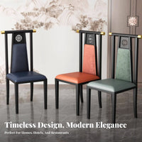 New Chinese Design Armless Backrest Chair Stable and Sturdy High-Back Yoke Chair Versatile Design Commercial Seating for Restaurant Owners, Interior Designers, Hotel Managers, Dining Room, Tea House, Private Club, Kitchen