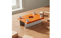 2-in-1 Wood Slotting Jig Limit Stop Slotting Jig Round Corner Square Hole Router Guide Base Thickened Body for Woodworkers, Carpenters, Furniture Making, Workshop