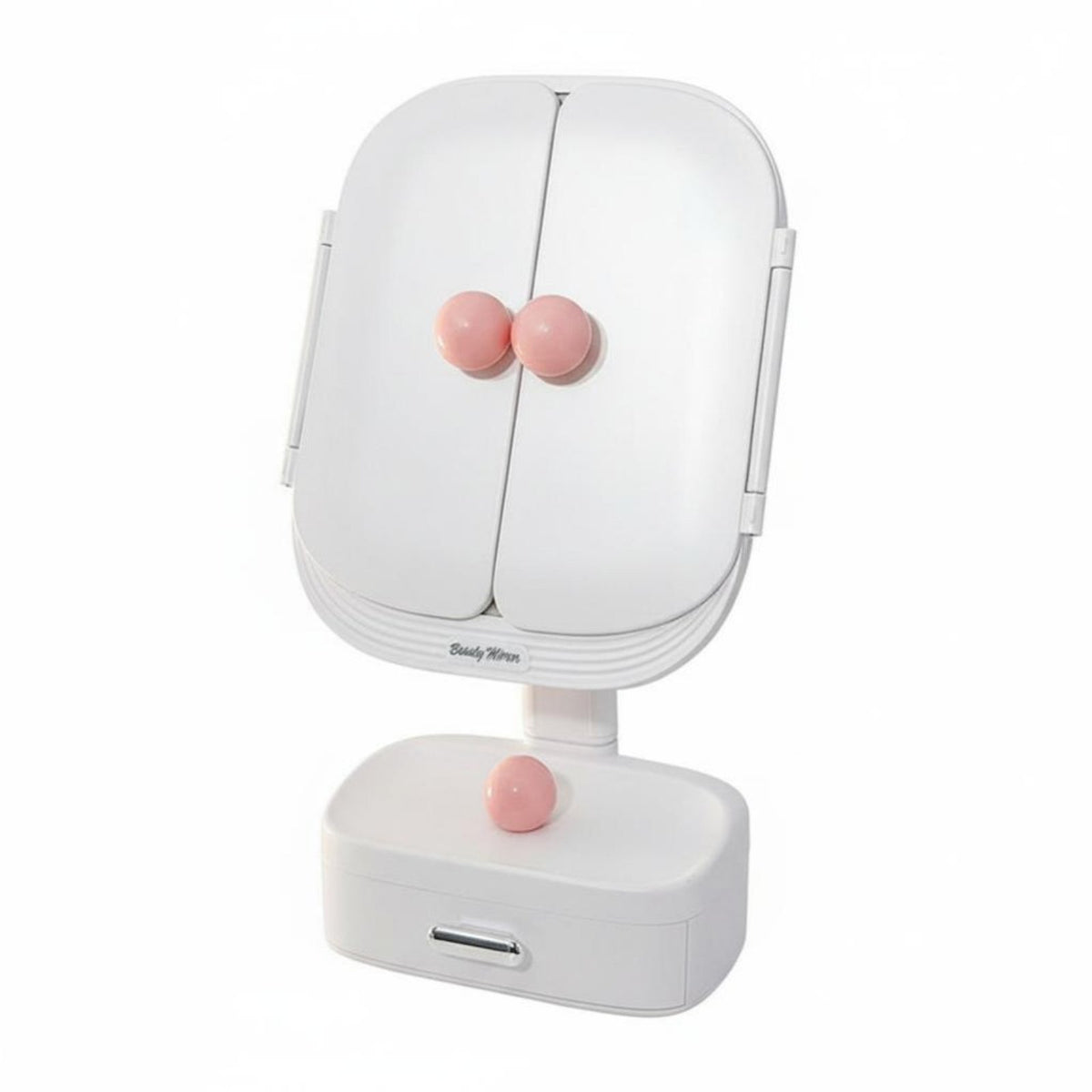 Lighted Mirror with Storage Base Built-in illuminated Light Vanity Organizer Gift suggestion