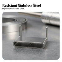 Stainless Steel Strapping Buckle L-Shaped Banding Fastener Pipe Insulation Buckle Long-Lasting Metal Strap Fastener