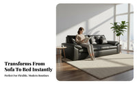 Multi-Functional Fold-down Sleeper Sofa Foldable Design transformable Couch Space-Saving Living Room Furniture Vintage design for Apartment Dwellers, Families, Pet Owners, Small Spaces, Bedroom, Home Office