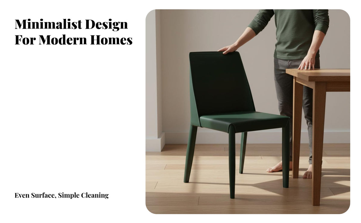Sturdy Metal Frame Saddle Leather Dining Chair Thick Padded Cushion Modern Dining Chair Ergonomic Design Household Furniture Wear-Resistant for Designers, Restaurant Owners, Homeowners, Hotel, Home, Living Room, Office