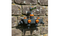 4 Outlet Hose Splitter Easy to Install Garden Splitter Individual Shut off Valves Hose for Yard