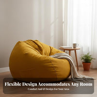 Comfortable Bean Bag Chair Supportive Backrest Bean Bag Sofa Collapse-Resistant Soft Seating Skin-Friendly for Adults, Students, Teens, Bedroom, Balcony, Living Room, Reading Nook