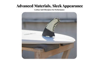 Surfboard Fin System Surfboard Fin Fiberglass Shortboard Fin Surfing Equipment Carbon Fiber for Watersports Aficionados, Beach