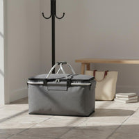 Large Capacity Insulated Picnic Basket Portable Foldable Picnic Basket Stable Structure Outdoor Storage for Camping, Travel