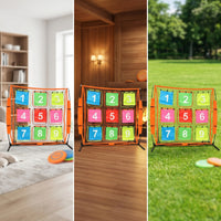 Throwing Net with Target Pockets Numbered Practice Net with Target Pockets Portable Accuracy for Families