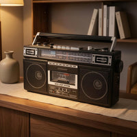 USB and SD Card Retro Radio Cassette Player Twin Speaker Portable Audio