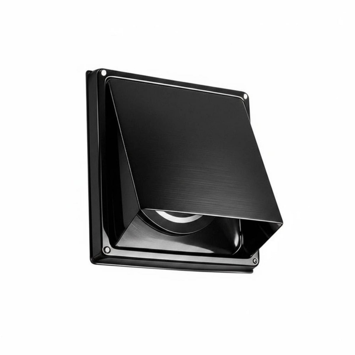 Black Finish Backdraft Damper Hood Weather Resistant Dryer Vent Cap Easy Ventilation Home Ventilation